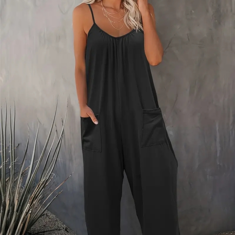 Elegant Black Jumpsuit for Women SZ 16